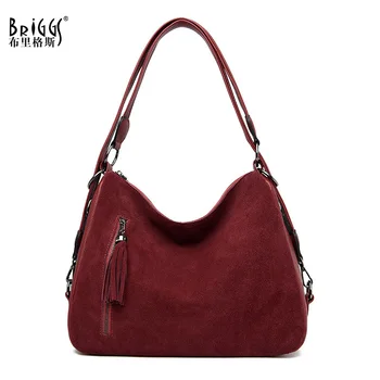 

BRIGGS Luxury Handbags Women Bags Designer Split Leather Crossbody Bags For Female Shoulder Bags Designer Handbag Famous Brand