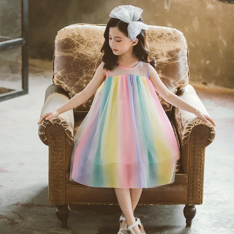 Rainbow Dress For Girls Fashion Rainbow 