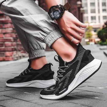 

Men's shoes flying woven casual trend sneakers Men's Running Shoes Breathable Outdoor Sports Shoes Lightweight Sneakers For Men