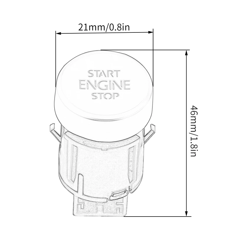 SPEEDWOW Engine Key Start Stop Switches Button For V-W Tiguan 2008- Sharan 2011- 7N 5N0959839 5N0 959 839