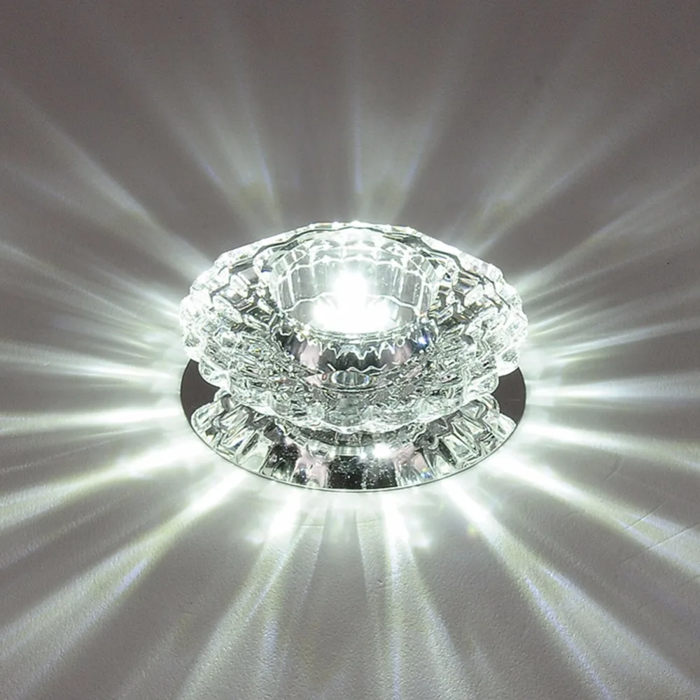 3w Modern Crystal Aisle Flush Led Ceiling Lamp Corridor Lights Led