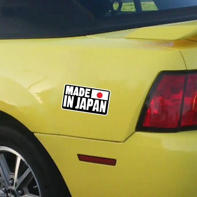 

Universal Creative Cartoon Fun Made In Japan Text Reflective Car Sticker Decal