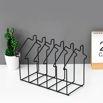 

Desktop Iron Bookshelf Simple Magazine Storage Rack Metal Wire Book Stand