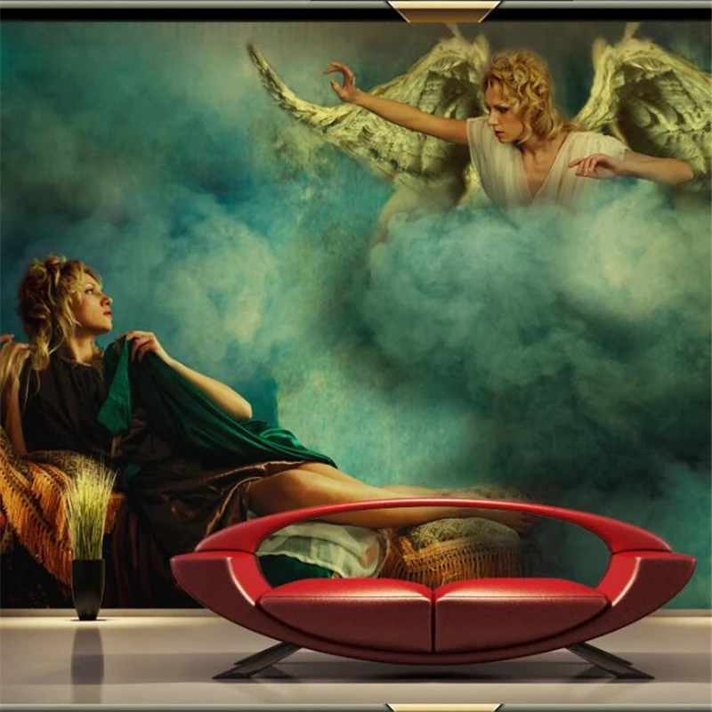 Beibehang-Custom-wallpaper-murals-fashion-home-decoration-dreamy-European-characters-angel-dream-decorative-painting-wall (3)