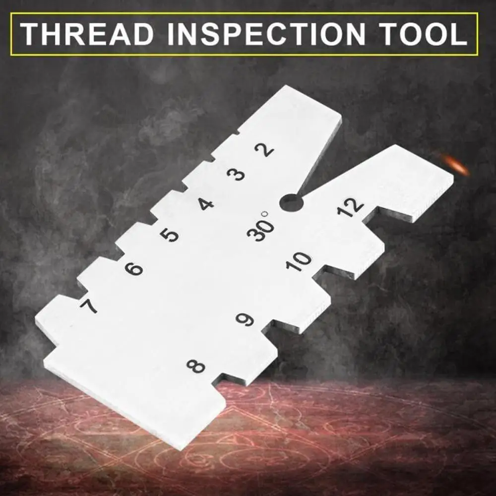 

29/30° Trapezoid Acme Screw Thread Gauge Gage Grinding Stainless Steel Welding Ruler T Gauge Grinding Welding Tool