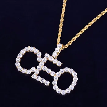 

A-Z Custom Name Tennis Chain Bubble Letters Pendant Necklace Men Women Charm Fashion Hiphop Rock Rap Jewelry Necklace Gifts