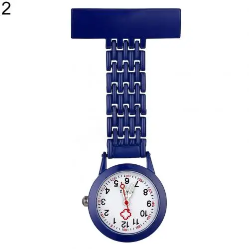 Для женщин и девушек Стильные Металлические кварцевые аналоговые Броши медицинские медсестры Fob часы подарок медсестры часы дамы Женщины доктор медицинский - Color: Dark Blue