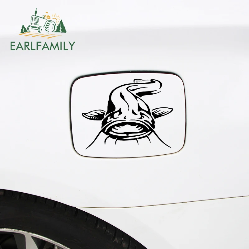 13cm x 12.8cm for Big Catfish Windshield Car Sticker Motorcycle Helmet - Image 3