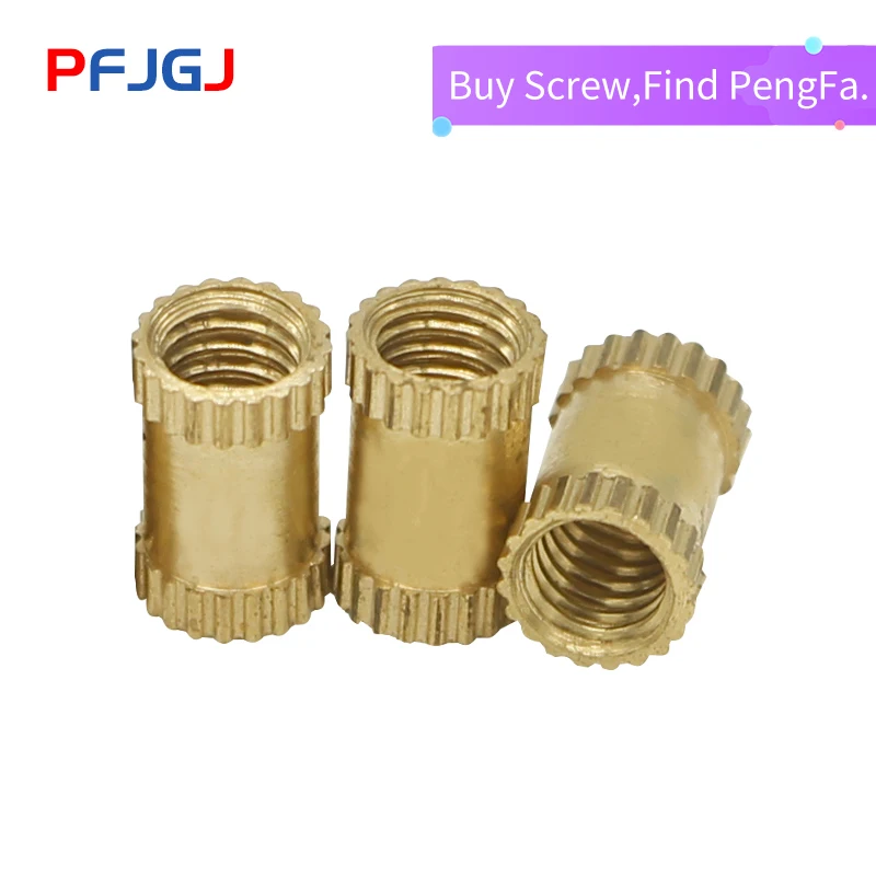 

Peng Fa M3/M4/M5/M6/M8 SERIES B Type Blind Hole Single Pass Copper Inserts Copper Embedded Parts Copper Knurled Nuts