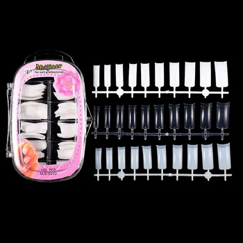 

Three-Color Transparent Fake Nails Patch 100 Pieces Boxed Manicure