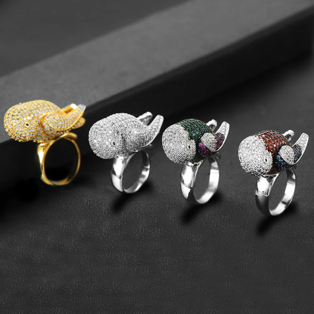 GODKI, Трендовое очаровательное кольцо с попугаем, кубический циркон, массивное кольцо для женщин, кольца на палец, бусины, очаровательное кольцо, богемное пляжное ювелирное изделие
