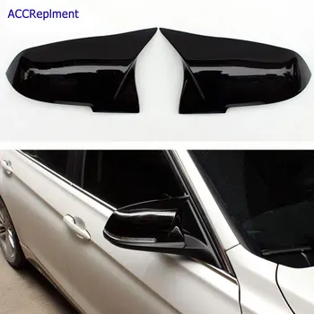 

2PCS Car Rearview Mirrors Cover Cap For BMW 1 2 3 4 series X1 2012-IN Black /White