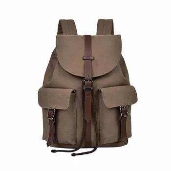 

Fashion Large Canvas Backpack Men's Women's Backpack Girls Schoolbag Vintage Drawstring Backpack Women Bagpack Male Rucksack