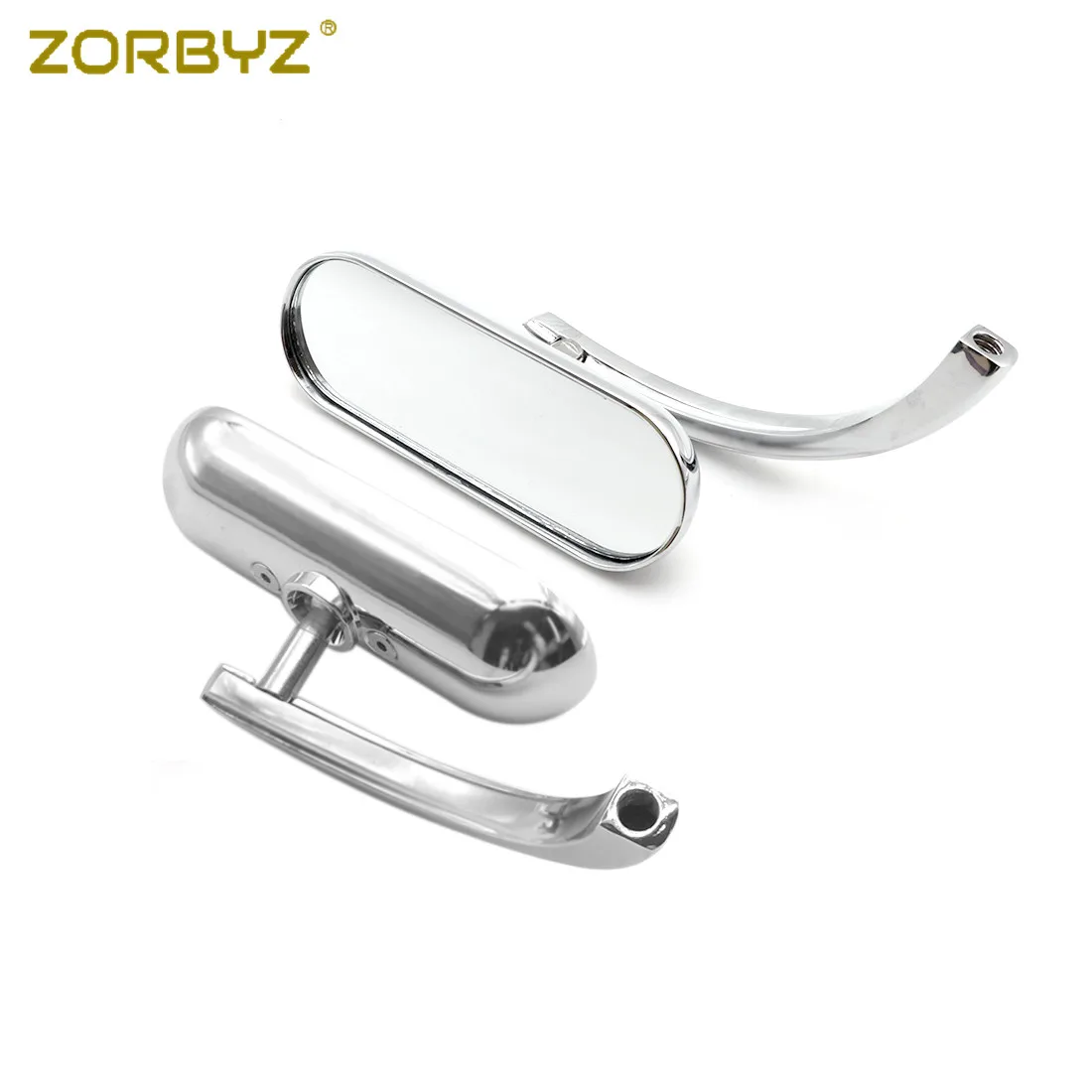 ZORBYZ 1 пара хромированные овальные мотоциклетные мини зеркала для Harley Dyna Softail Sportster