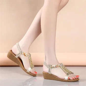 

Women Sandals Summer Shoes Beach Open Toe Comfy Sexy Gladiator Sandals Women Bohemia Beach Roma Style Shoes