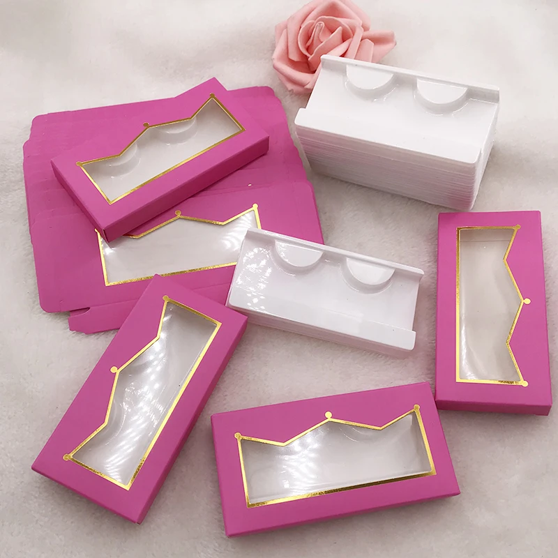 20pcs/lot Empty Lashes Paper Boxes Custom Mink Eyelashes Packaging