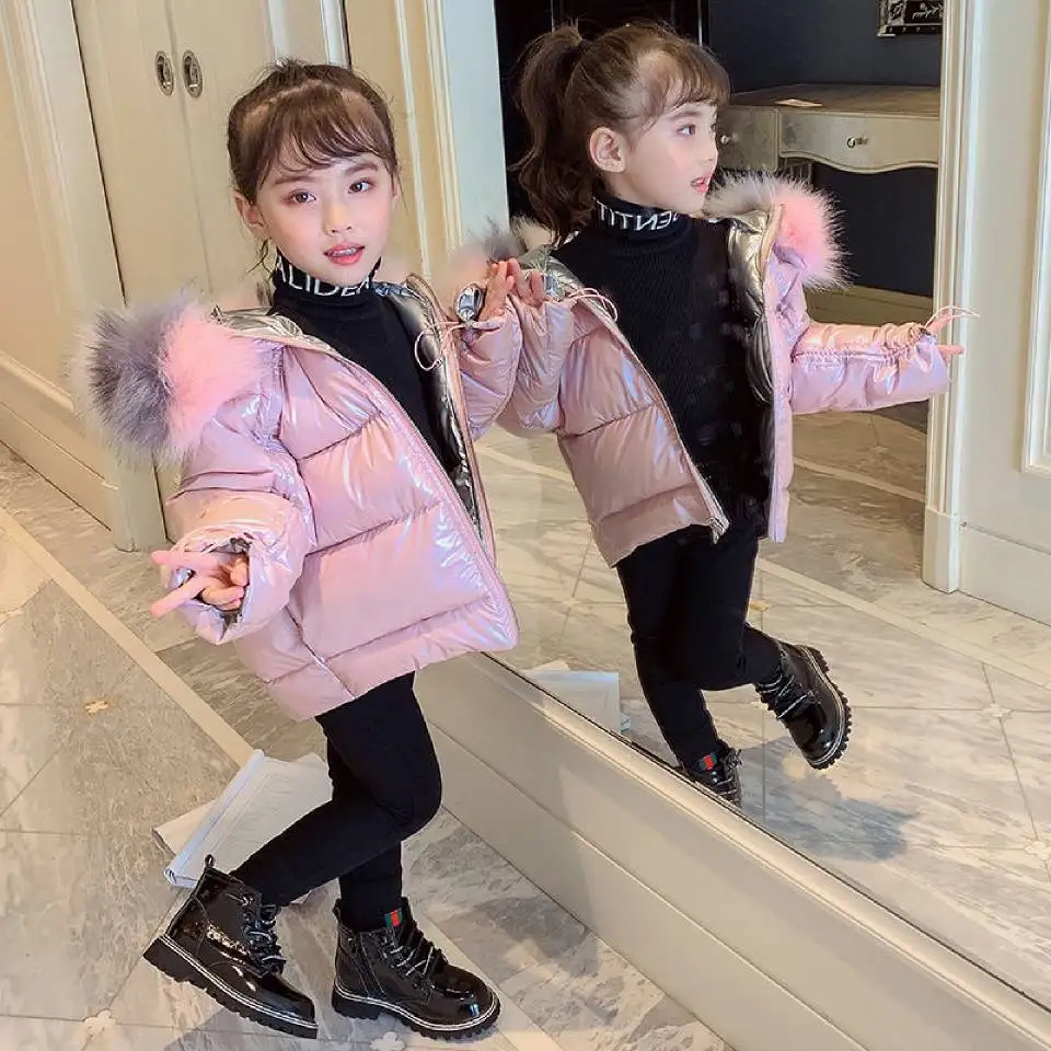 

Fashion 2020 Autumn Winter Hooded Parkas Children Down Jackets For Girls Warm Kids Down Coats For 2-12 Years Outerwear Clothes