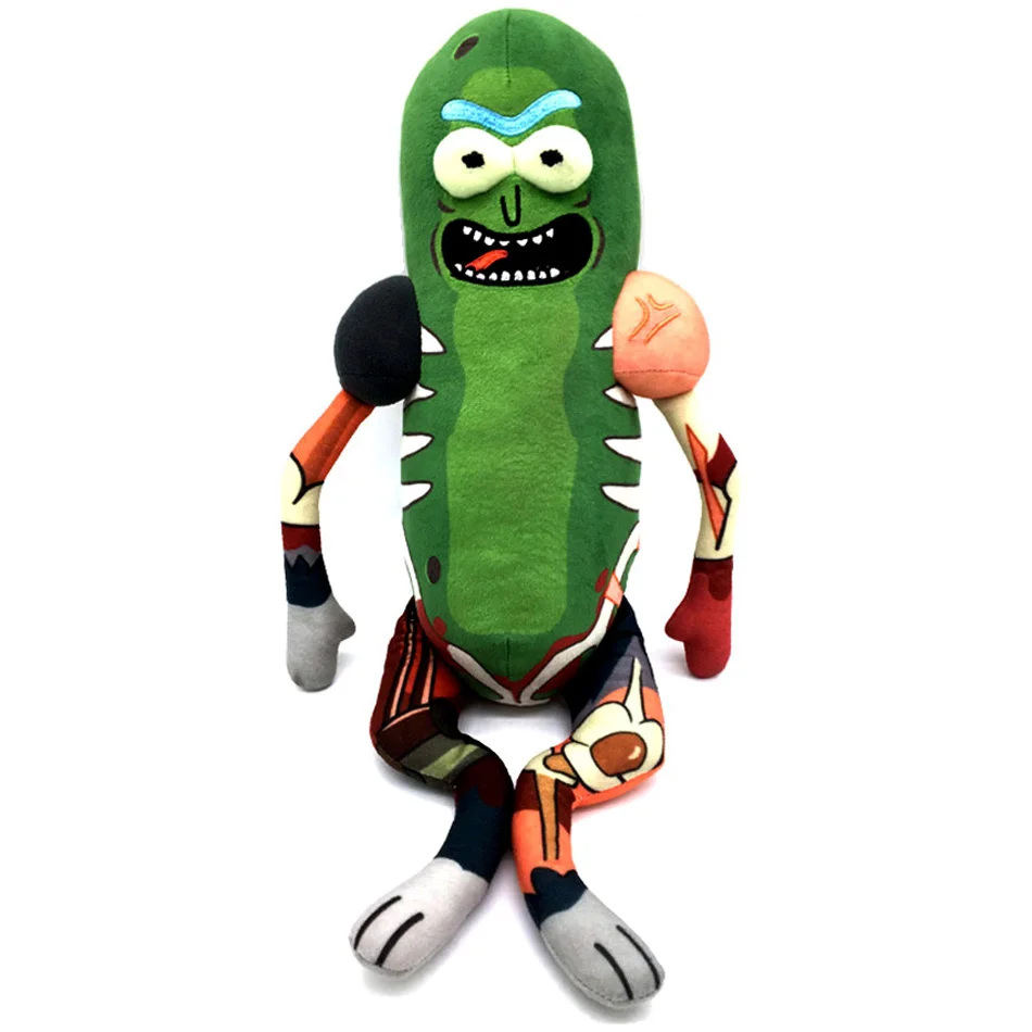 45cm Funny Rick Plush Toys Doll Cute Pickle Rick Plush Soft Pillow Stuffed Toys for Children Kids Christmas Gifts
