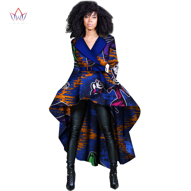 Летние африканские женщины традиционный Топ Дашики печати воск элегантный Riche Тренч Африка одежда для дам WY1397 - Цвет: 14