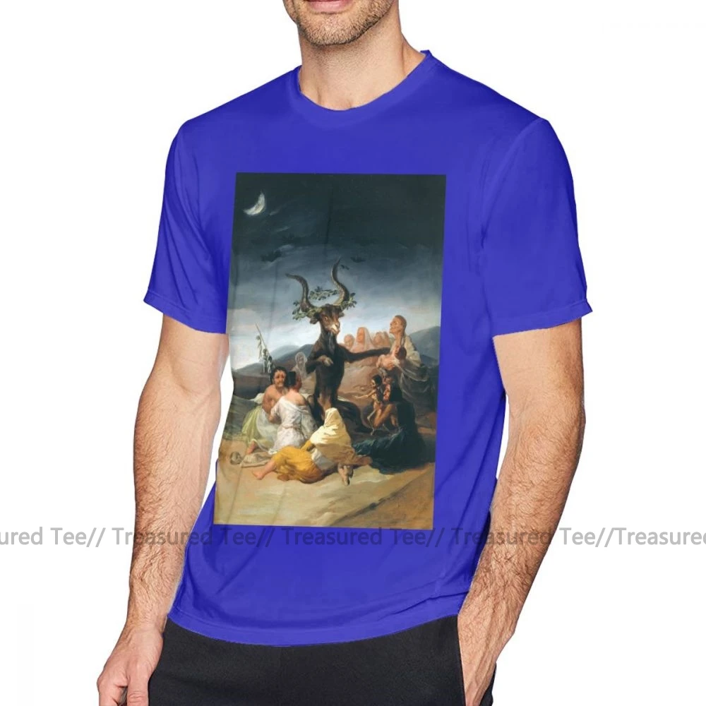 Футболка Goya, футболка Coven-Goya, 4xl, летняя футболка с принтом, 100 хлопок, забавная Мужская футболка с коротким рукавом - Цвет: Blue