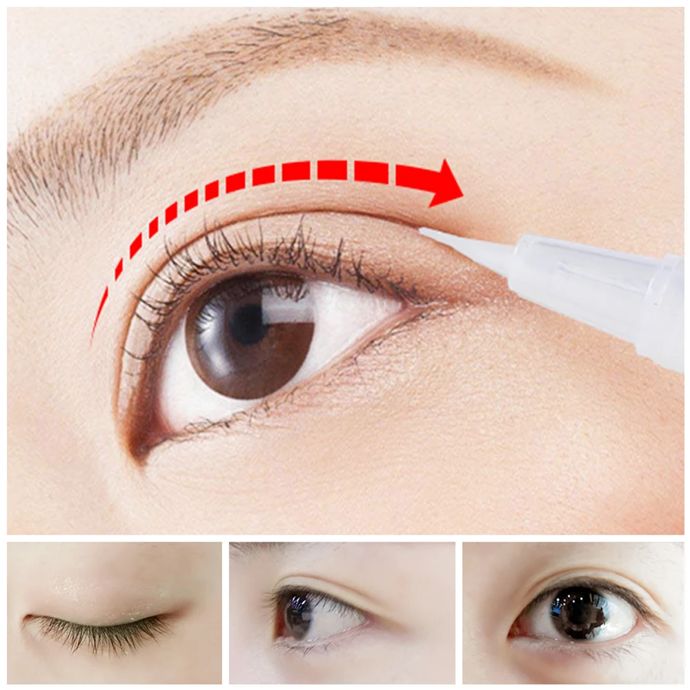 Pegamento Invisible para párpados dobles, transparente, para ojos grandes, superelásticas de estiramiento de arrugas, adhesivo fuerte, 2021