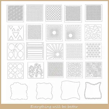 

6*6inch Flowers Leaves Repetition Painting Plastic Stencil For DIY Scrapbooking Drawing Paper Cards Crafts Template 2020 Stencil