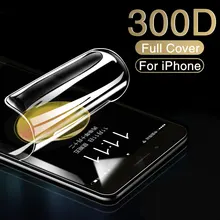 300D защита экрана Гидрогелевая пленка для iphone 6, 8, 7 plus, 6, 6s защитная пленка на iphone 11 pro x, xr, xs max пленка не стекло