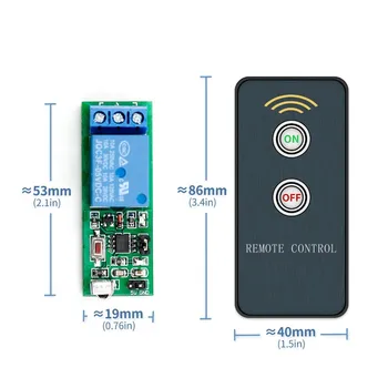 

IR 1 Channel Infrared Receiver Driving Switch Relay Driver Module Board 5V + Active Remote Controller