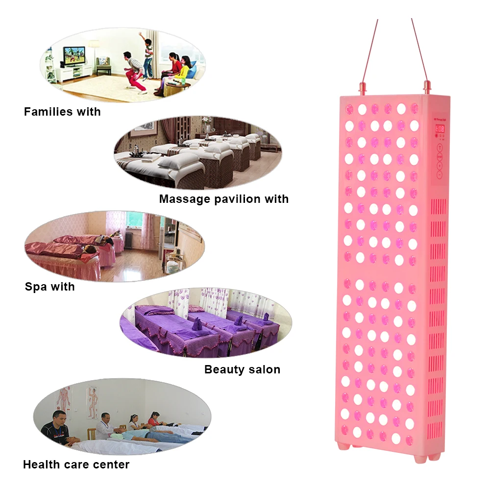 

170W Red LED Light Therapy Panel TL200 660nm Red 850nm Near Infrared Light Therapy Device Time Remote for Skin Pain Relief