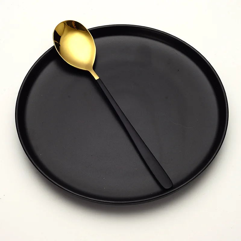 Новинка; высококачественные стейк, пицца Ножи посуда для ресторана Нержавеющая сталь ложка, вилка, столовые приборы в Корейском стиле столовая посуда - Цвет: T20
