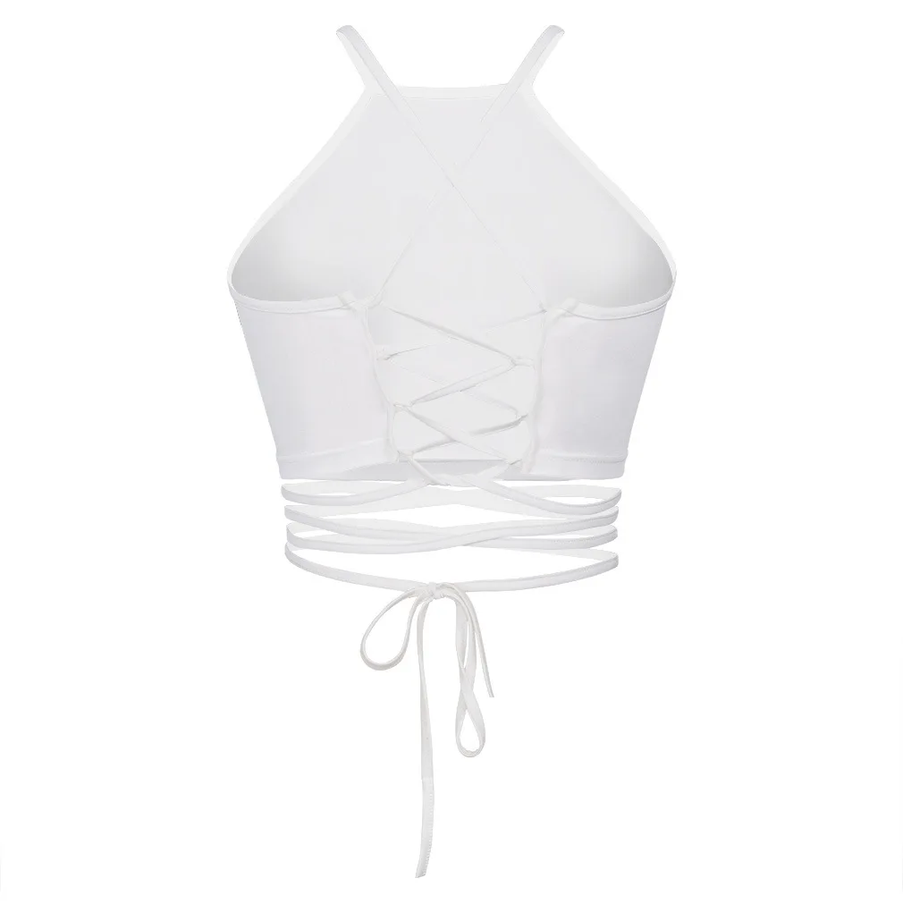 New Summer Sexy Cartoon Naruto Printed Girl Vest Tanks Slim Fitness Cross Bandage Women Camis Crop Tops Streetwear