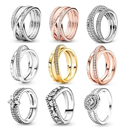 2021 New DIY Original Sterling Silver Making Luxury Designer Fine Accessories Rings Jewelry For Women Anillos Plata De Ley 925