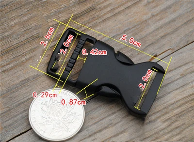 2.0cm black Meetee 25/38 мм толстых металлических пряжки рюкзак сумка Кнопка регулировки аксессуар для багажа швейная Пряжка AP486 - Цвет: 2.0cm black