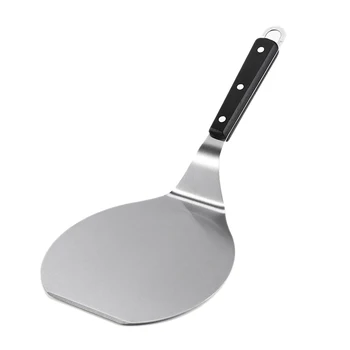 

Stainless Steel Round Pizza Peel 25.5Cm Baking Shovel Paddle, Cake Lifter Transfer Tray for Pizza, Bread,Cake,Pie