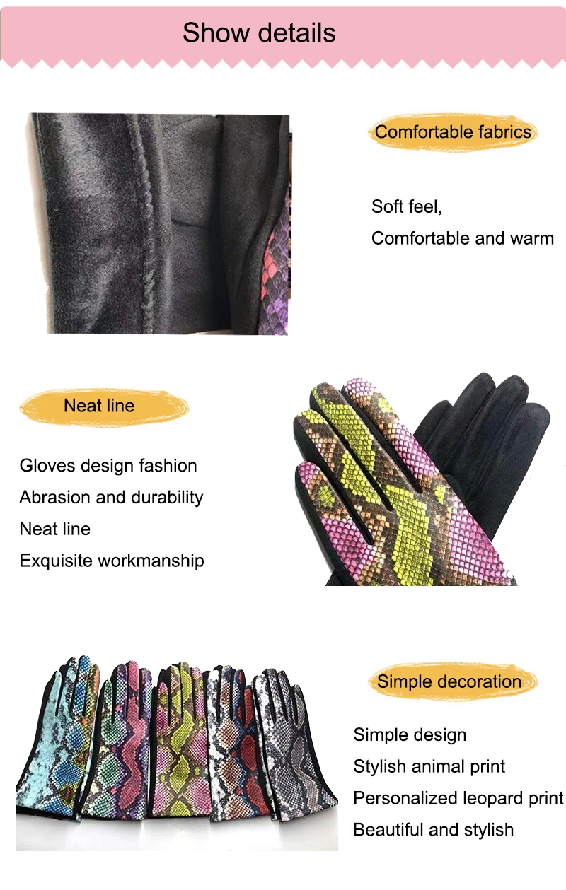 Women Bow Plush Wrist Cotton Touch Screen Driving Glove Winter Cashmere Thicken Full Finger Sport Cycling Warm Mitten H84