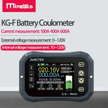 Coulómetro de batería KG-F APP, 120V, 100A, 400A, 600A, medidor de Coulomb de alta precisión, probador de indicador de batería BT, pantalla LCD de alimentación 1