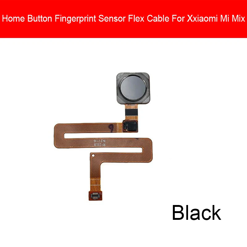 Black for Mi MIX Кнопка домой с отпечатком пальца для Xiaomi Mi Mix 2 2S 3 меню Главная Кнопка возврата ключ распознавания сенсор Flex запасной ленточный кабель - Цвет: Black for Mi MIX