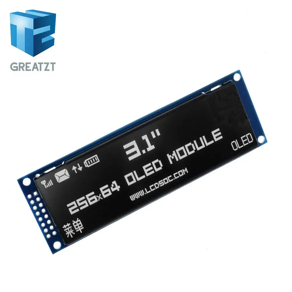 GREATZT настоящий oled дисплей 3 12 &quot256*64 25664 точек Графический ЖК модуль экран LCM SSD1322