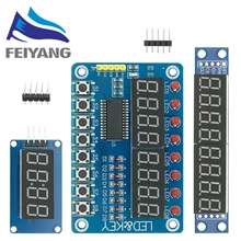 TM1637 4 bit/TM1638/MAX7219 modulo Display digitale a LED a 8 bit 7 segmenti orologio da 0.36 pollici tubo anodo rosso quattro Driver seriali