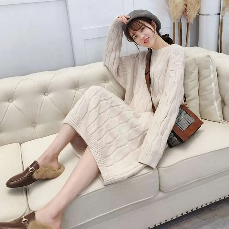 

spring/autumn women clothing computer knitted women sweaters high elastic dresses long pullovers maternity sweaters
