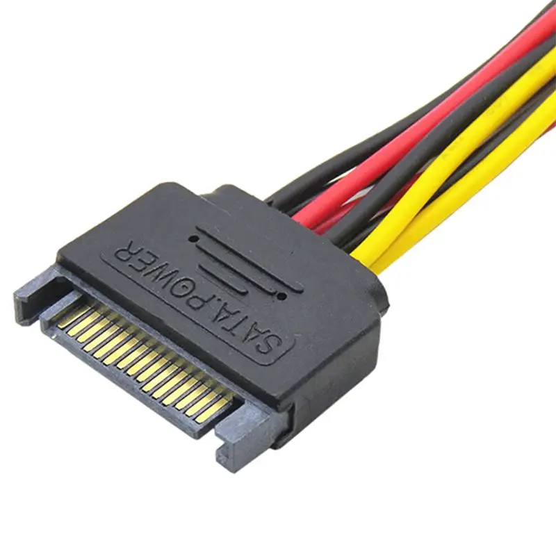 5 шт. 15 Pin SATA Мужской 2 распределитель SATA Женский кабель питания