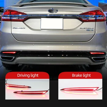 

2Pcs Reflector For Ford Mondeo Fusion 2013 2014 2015 2016 2017 2018 LED Bumper Light Rear Fog Lamp Brake Light Turn Signal