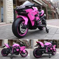 The New 1.1M Long Children Electric Two Wheeled Rechargeable Drive Motorcycle For 3-9 Years Kids Can Take Double Large Toy Car 2