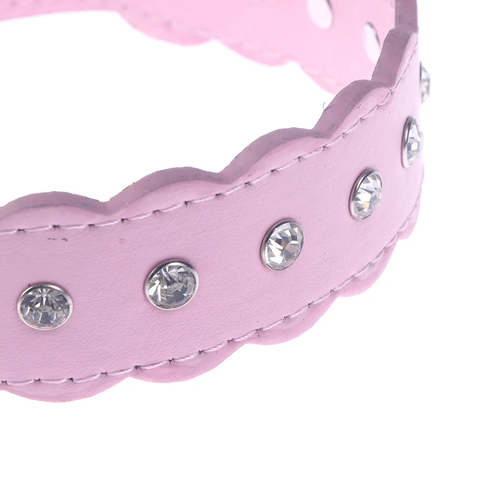 Diamond Rhinestone Cat Collar Puppy Baby Dog Cat Collar Leather Strap for Kitten Accessories Diamond Rhinestone Cat Collar Puppy Baby Dog Cat Collar Leather Strap for Kitten Accessories