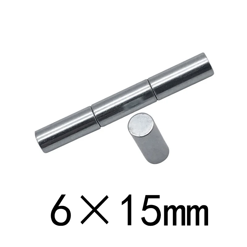 

500/1000/1500 pcs Magnets Powerful 6x15mm Strong Neodymium Disc Permanent Rare Earth Magnets, Fridge, DIY, Building 6mm*15mm