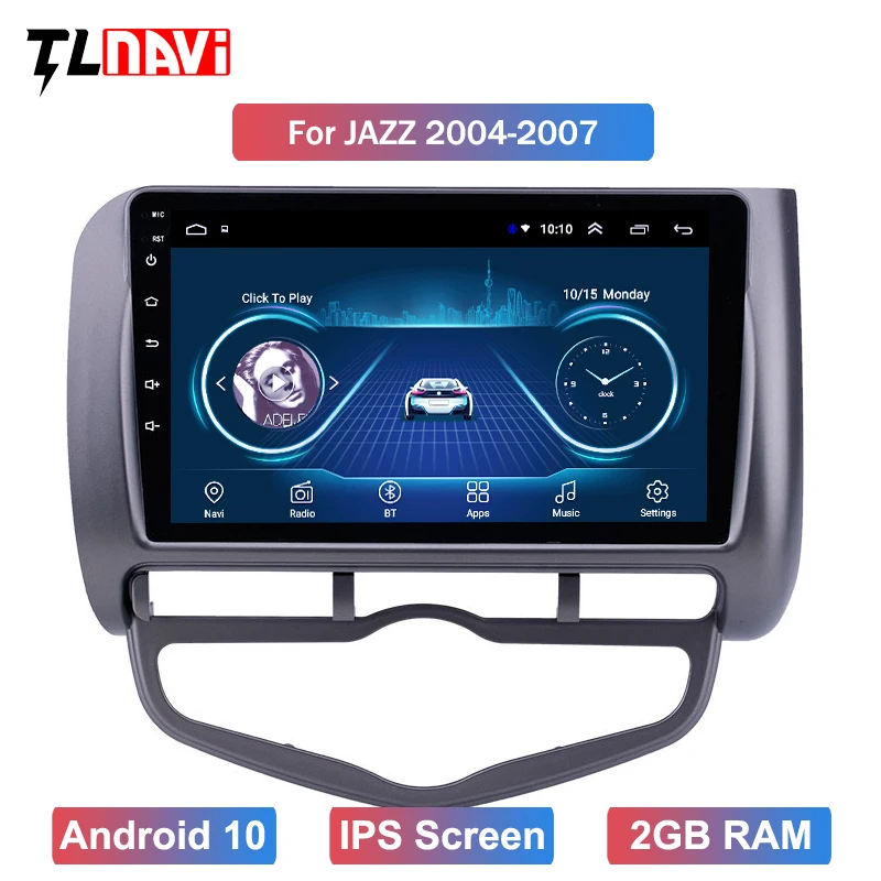 9 дюймовый Android 10 автомобильный радиоприемник с навигацией GPS для 2006Honda Jazz City Auto AC