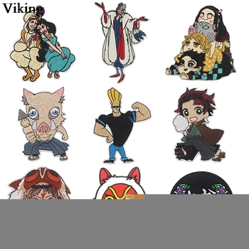 

20pcs/set Cartoon Figure Patches Iron on Patches for Clothing Diy Sewing Fabric Badges For Hat Handbag Backpack Jacket G0956