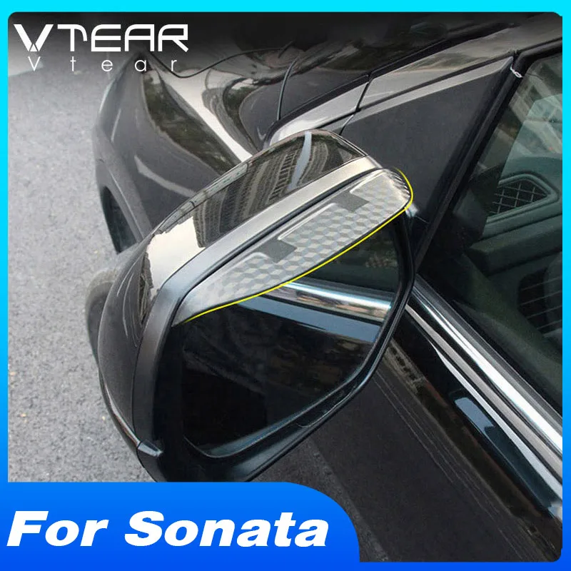 Vtear Car Rearview Mirror Visor Anti-rain Awnings Cover Cap Sticker Accessories part For Hyundai Sonata 2021 | Автомобили и