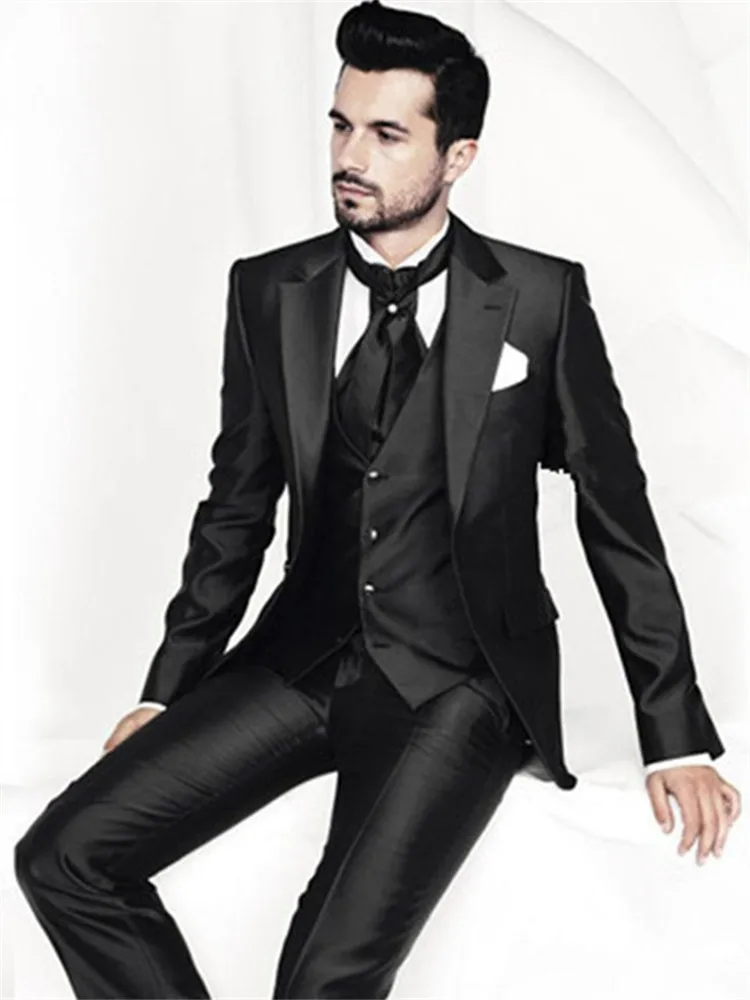 Новый Классический мужской костюм смокинг Noivo Terno Slim Fit Easculino вечерние костюмы для