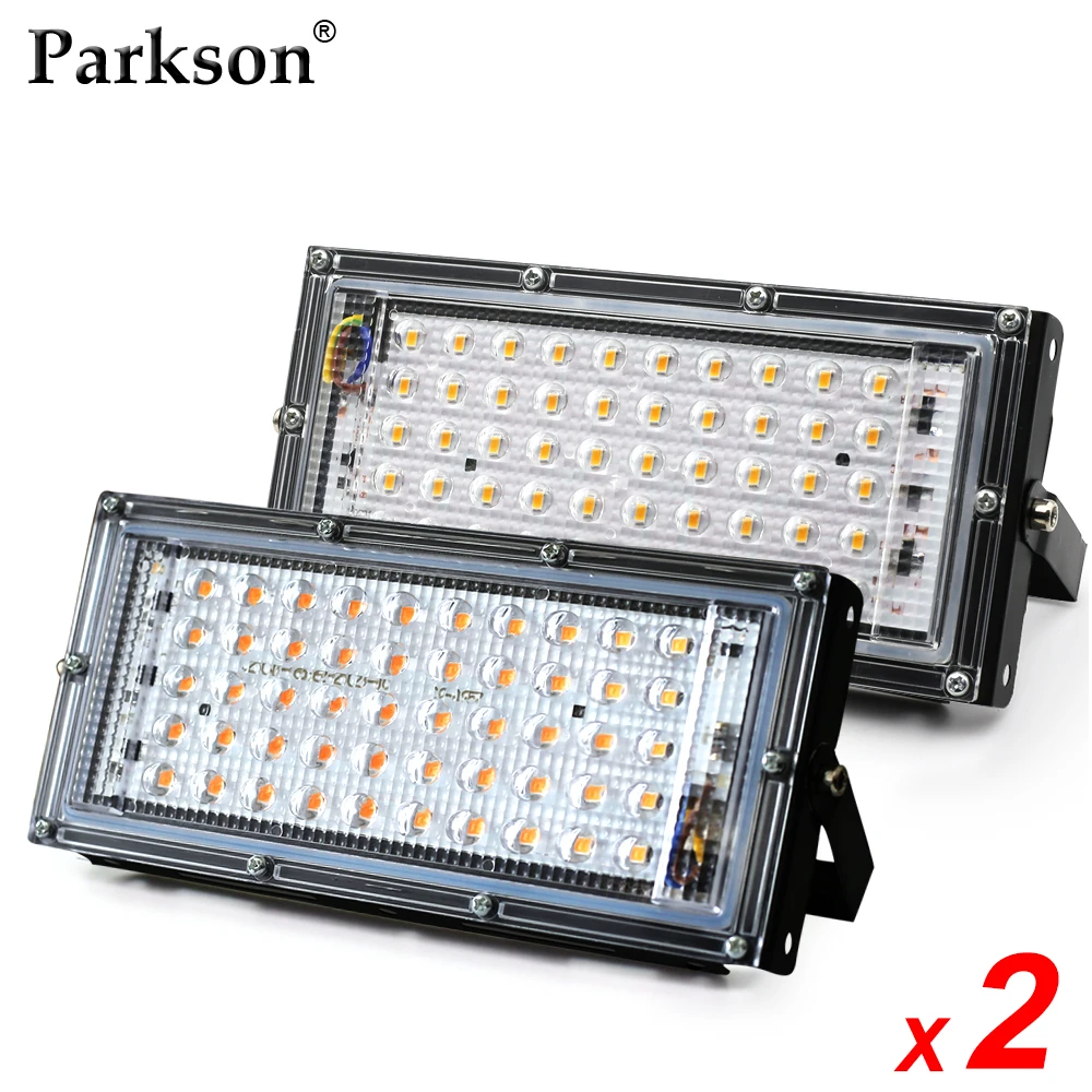 2Pcs 50W Led Flood Light AC 220V Outdoor Lighting IP65 Waterproof Floodlight Spotlight LED Reflector Landscape Garden Lighting colored flood lights